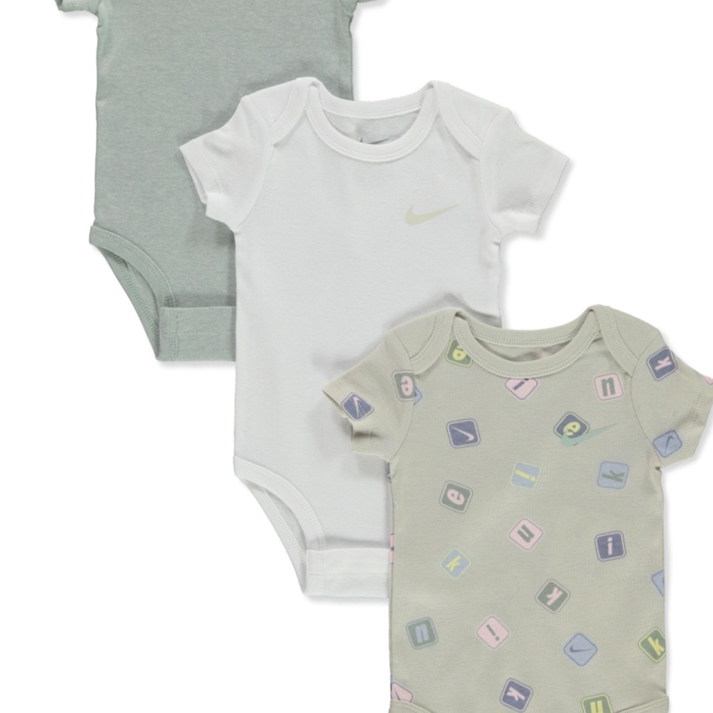 Nike Baby Bodysuit Set - White and Gray
